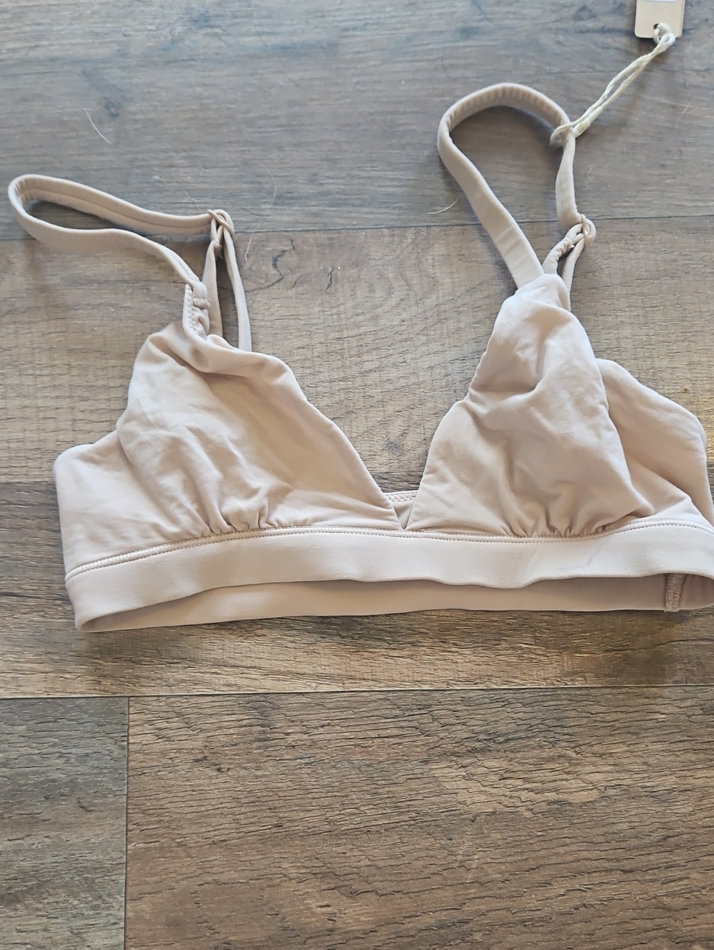 Skims Soft Beige Triangle Bralette - Women Intimates